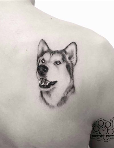 tatuaje perro hombro pamplona