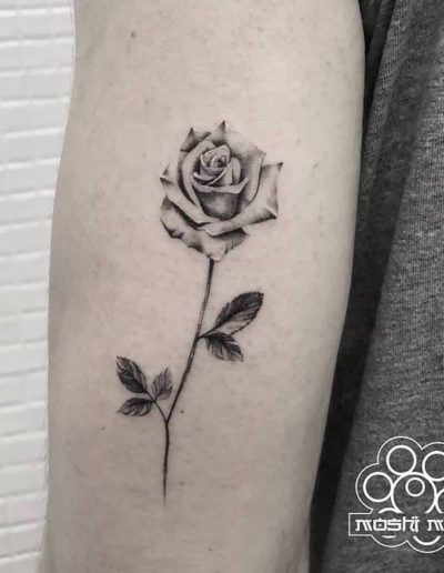 tatuaje rosa entera brazo pamplona